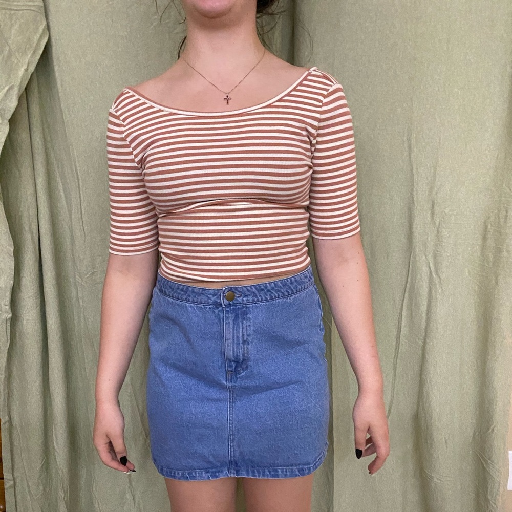 Forever 21 striped crop top